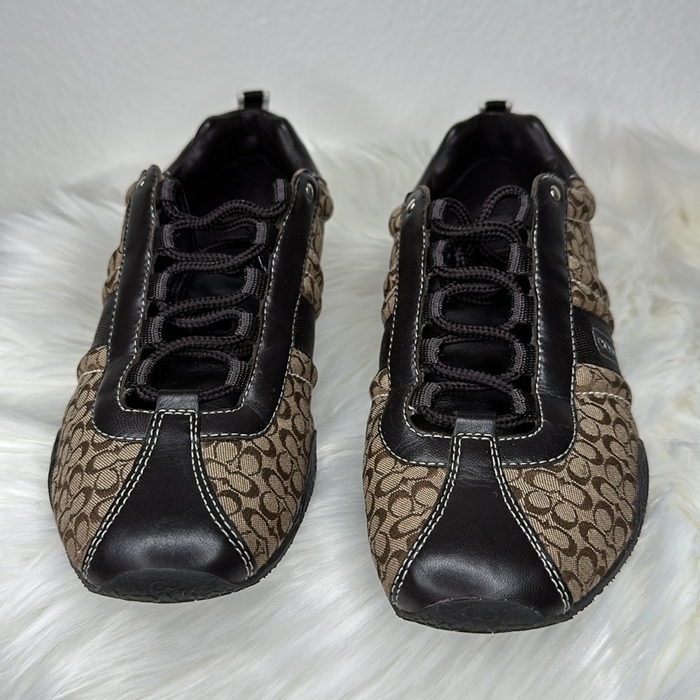 EUC Coach “Kelsie” signature logo in khaki, women's size 7.5 - Picture 3 of 11